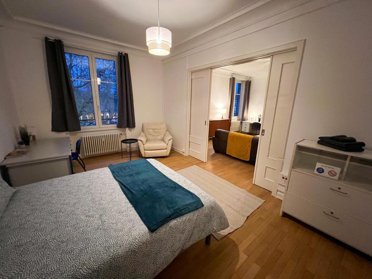 Chambres Privees -Private Room- Dans Un Spacieux Appartement - 100M2 Centre Proche Gare Mulhouse Dış mekan fotoğraf