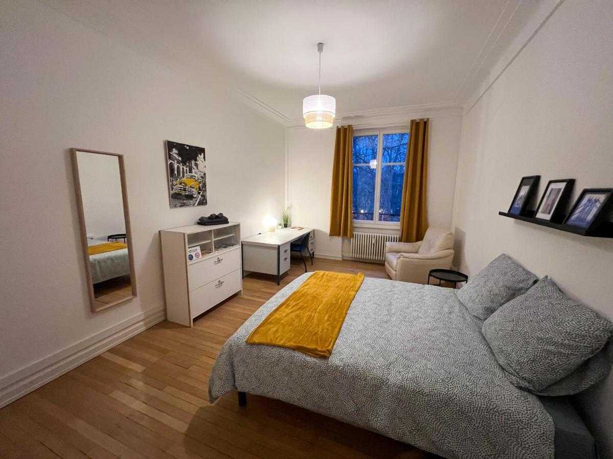 Chambres Privees -Private Room- Dans Un Spacieux Appartement - 100M2 Centre Proche Gare Mulhouse Dış mekan fotoğraf