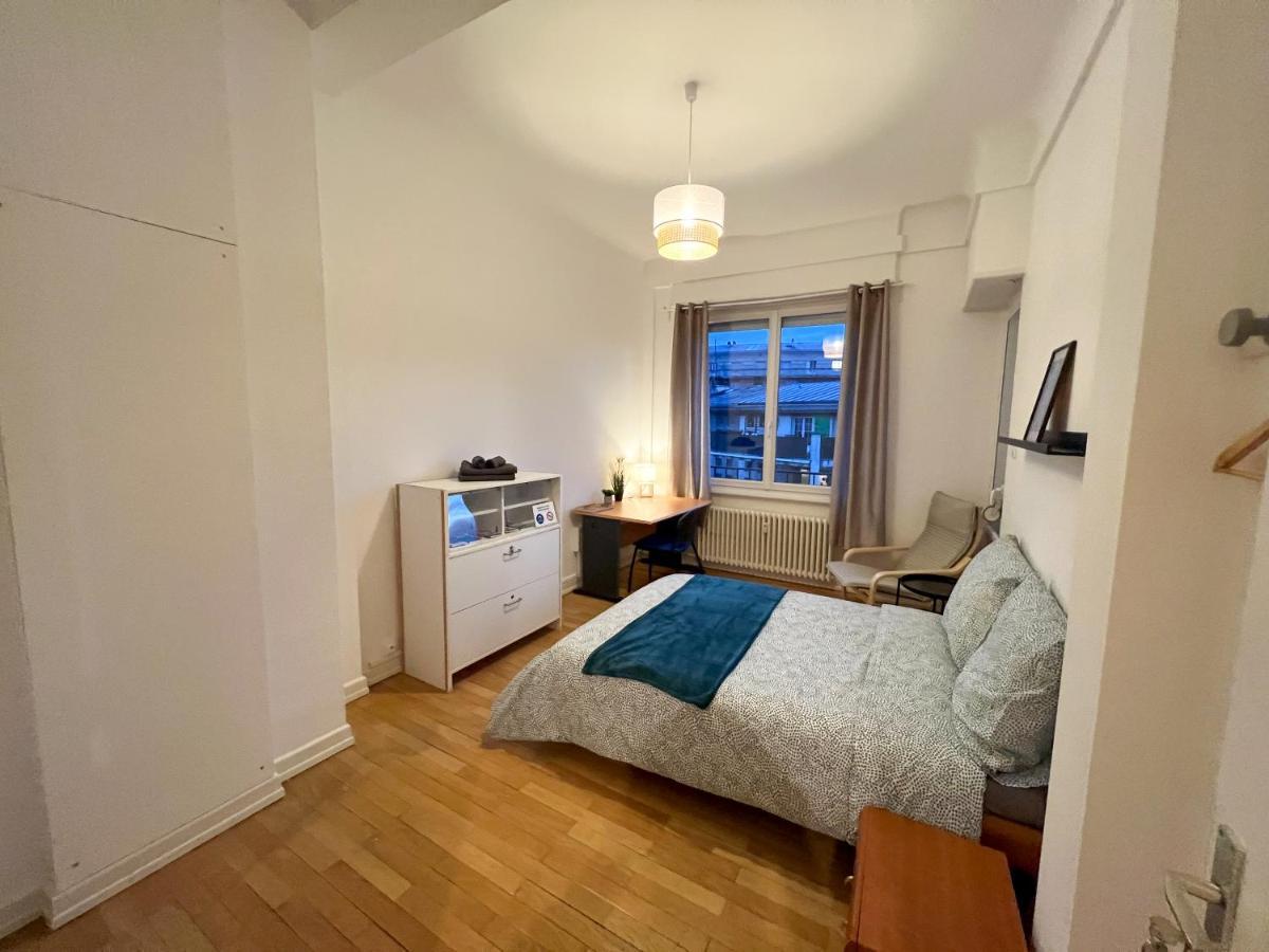 Chambres Privees -Private Room- Dans Un Spacieux Appartement - 100M2 Centre Proche Gare Mulhouse Dış mekan fotoğraf